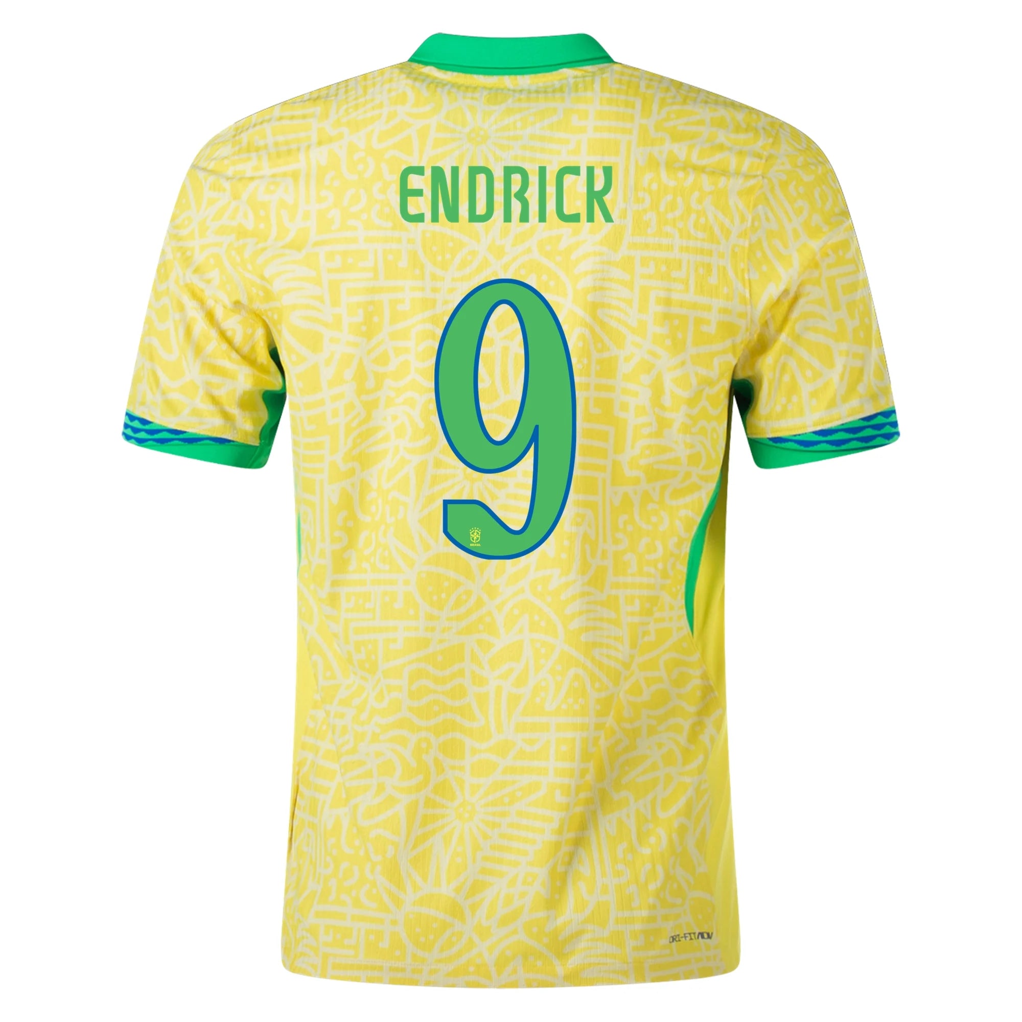 Big Kids Nike Dri FIT Soccer Endrick Brazil 2024 Replica Home Jersey Soccer Zone USA