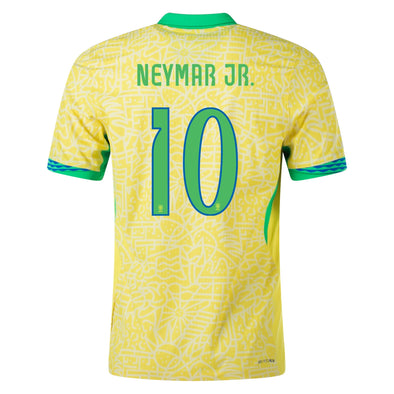 Big Kids' Nike Dri-FIT Soccer Neymar Jr. Brazil 2024 Replica Home Jersey