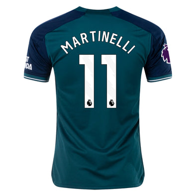 Kid's Replica adidas Martinelli Arsenal Third Jersey 23/24- With Epl Patches
