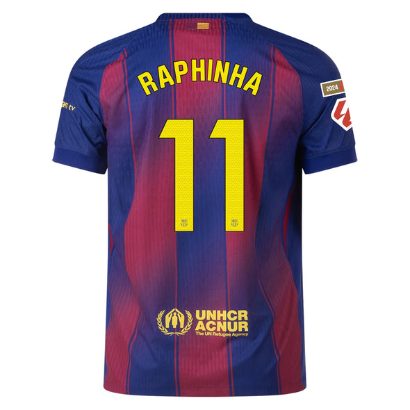 Men's Authentic Nike Raphinha Barcelona Home Jersey 25/26