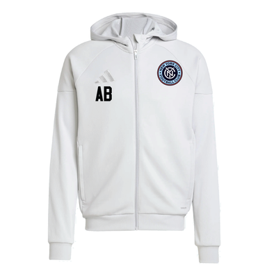 NYCFC Talent Centers Year-Round Program adidas Tiro 25 Full-Zip Hoodie Light Grey