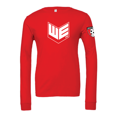 West Essex (Supporter) Bella + Canvas Long Sleeve Triblend T-Shirt Red