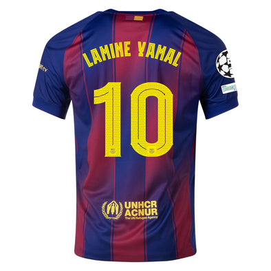 Kid's Replica Nike Lamine Yamal Barcelona Home Jersey 25/26 - UCL