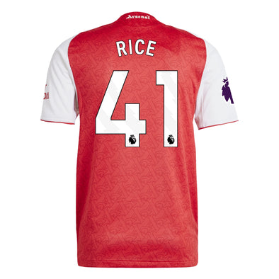 Men's Authentic adidas Rice Arsenal Home Jersey 25/26