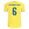 Men's Authentic adidas Richard Rios Colombia Home Jersey 2026 - Ships by 12/10