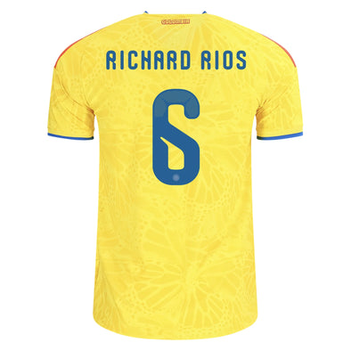 Men's Authentic adidas Richard Rios Colombia Home Jersey 2026 - Ships by 12/10