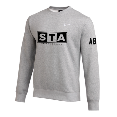 STA Girls Academy Nike Team Club Fleece Sweatshirt Grey