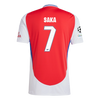 Men's Replica Adidas Saka Arsenal Home Jersey 24/25- UCL