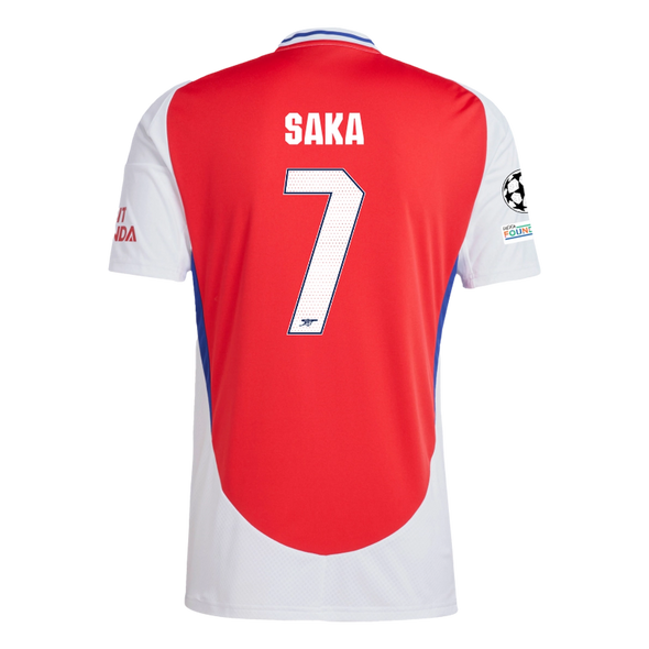 Men's Replica Adidas Saka Arsenal Home Jersey 24/25- UCL