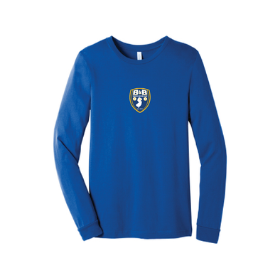 B & B United Soccer Club (Patch) Bella + Canvas Long Sleeve Triblend T-Shirt Royal