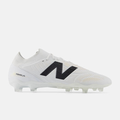 New Balance Tekela Elite Low Laced FG Firm Ground Soccer Cleats V5-White/Black/Gold