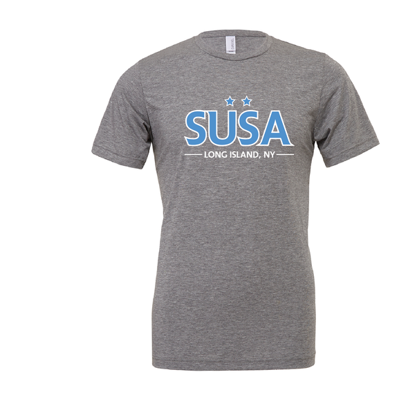 SUSA(Club Name) Bella + Canvas Short Sleeve Triblend T-Shirt Grey