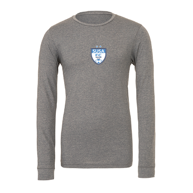 SUSA ECNL (Patch) Bella + Canvas Long Sleeve Triblend T-Shirt Grey