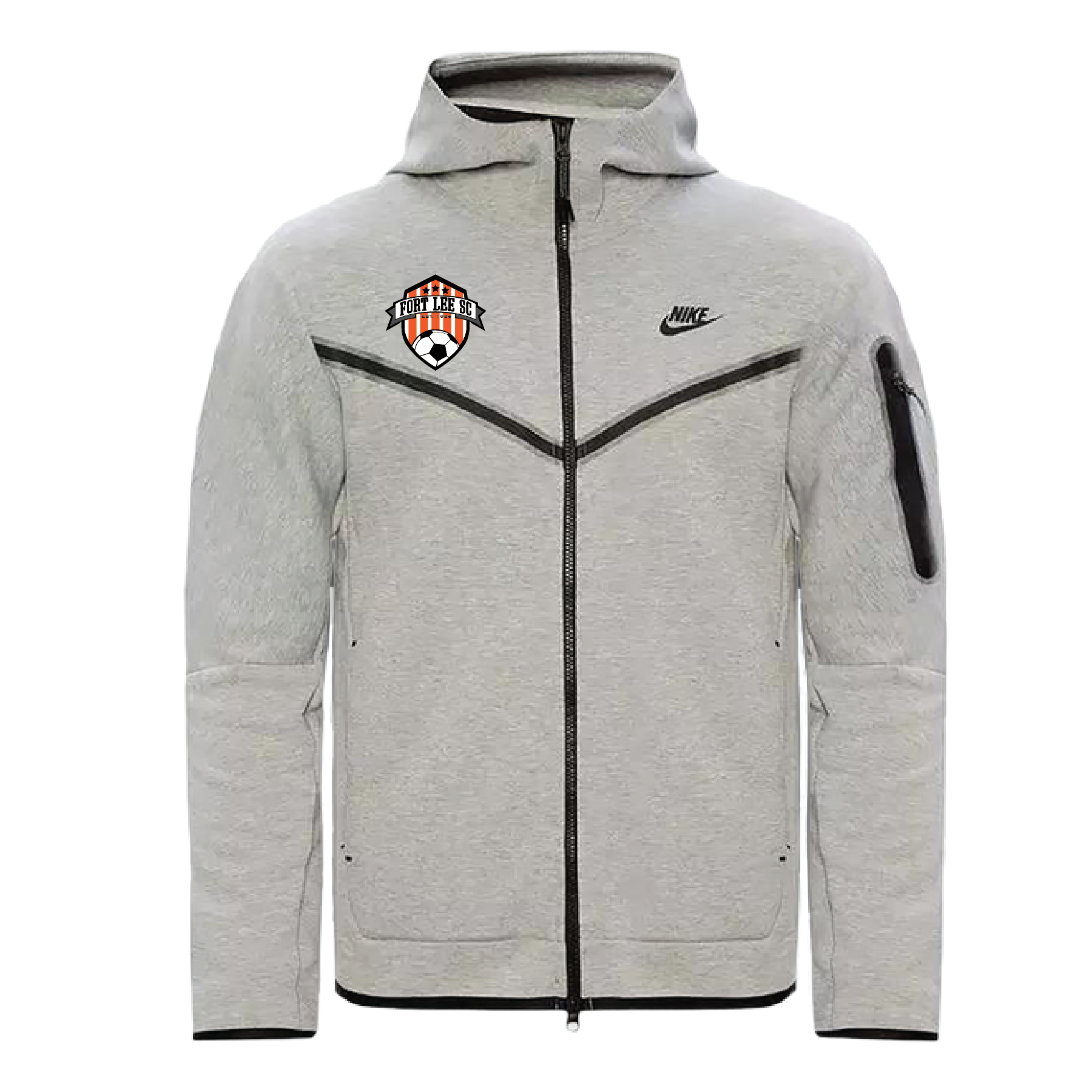 Fort Lee SC Nike Tech Fleece FZ Windrunner Grey – Soccer Zone USA Fort Lee SC Nike Tech Fleece FZ Windrunner Grey – Soccer Zone USA