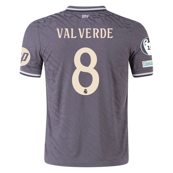 Men's Authentic adidas Valverde Real Madrid Third Jersey 24/25