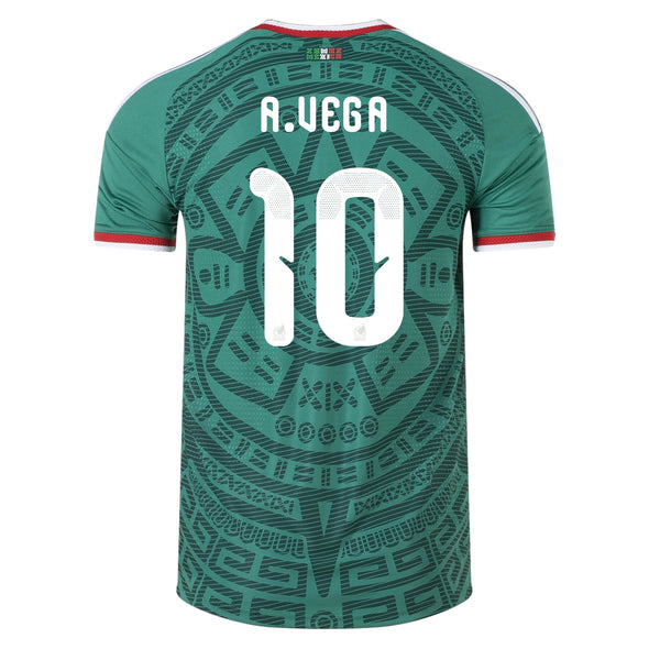 Men's Authentic adidas A.Vega Mexico Home Jersey 2026 - Ships by 12/10