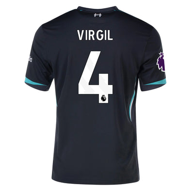 Men's Replica Nike Virgil Liverpool Away Jersey 24/25