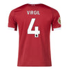 Kid's Replica adidas Virgil Liverpool Home Jersey 25/26