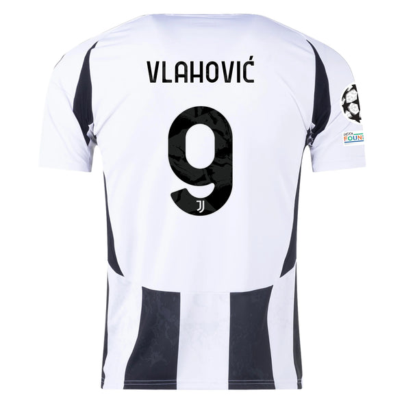 Men's Authentic adidas Vlahovic Juventus Home Jersey 24/25- UCL