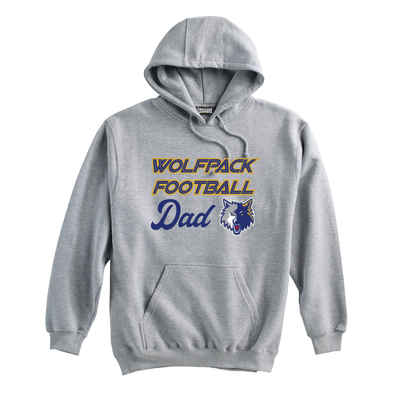 Wolfpack Football DAD Pennant Super 10 Hoodie Grey