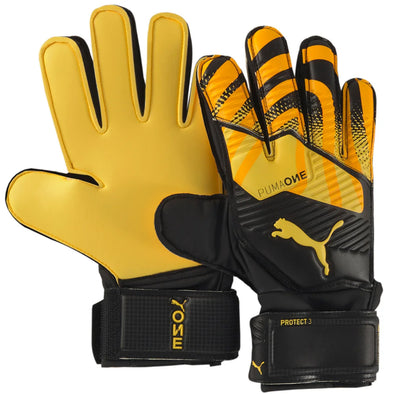 Puma Junior One Protect 3 RC Goalkeeper Gloves - Black/Yellow