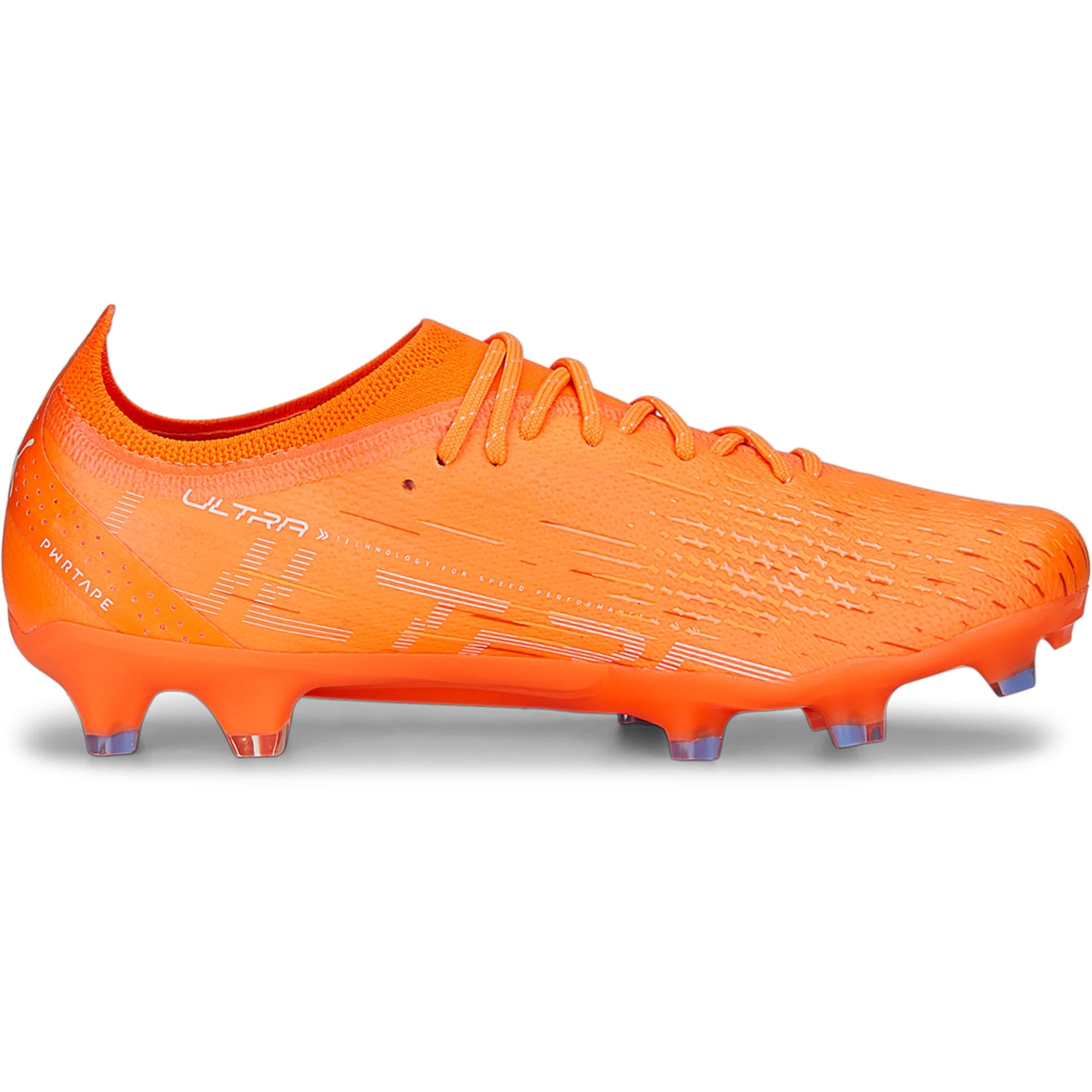 Orange and top white cleats