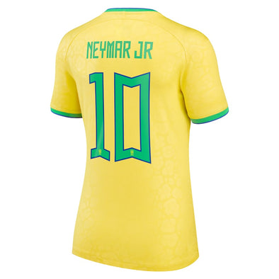 Women's Replica Nike Neymar Jr. Brazil Home Jersey 2022