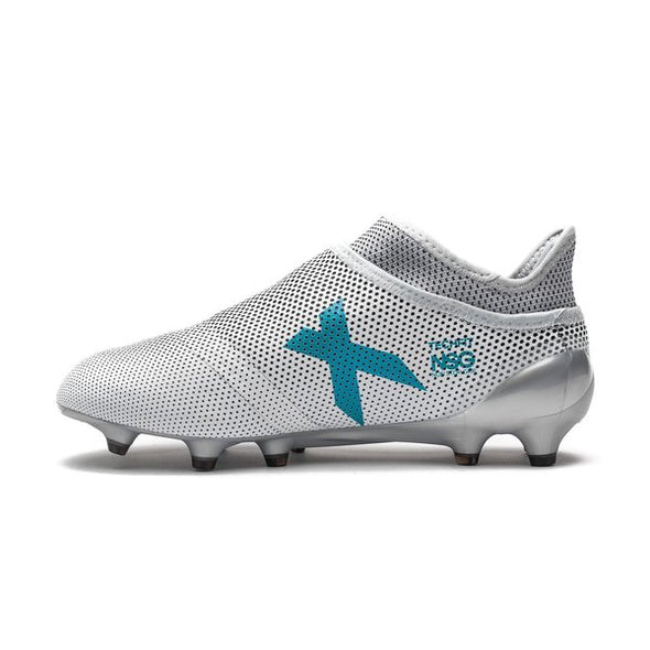 Adidas Youth X 17+ FG Soccer Cleat - White/Energy Blue