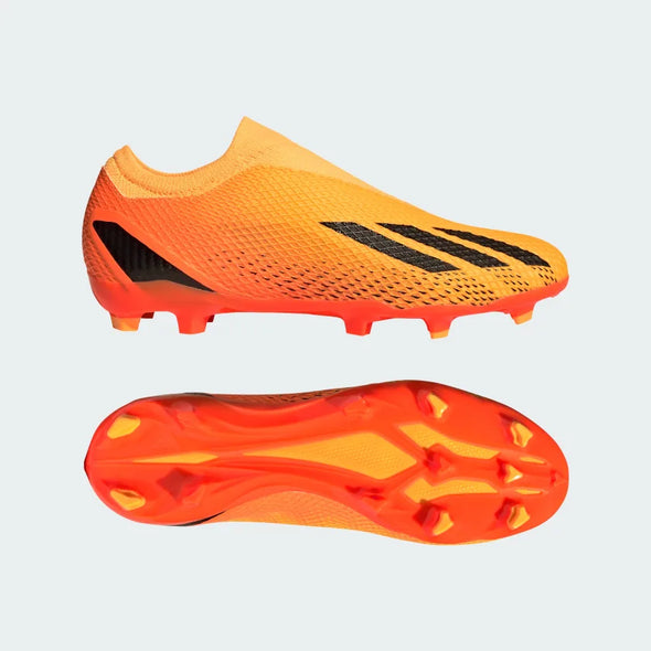 adidas X Speedportal.3 Laceless FG Firm Ground Soccer Cleat - Solar Gold / Core Black / Team Solar Orange