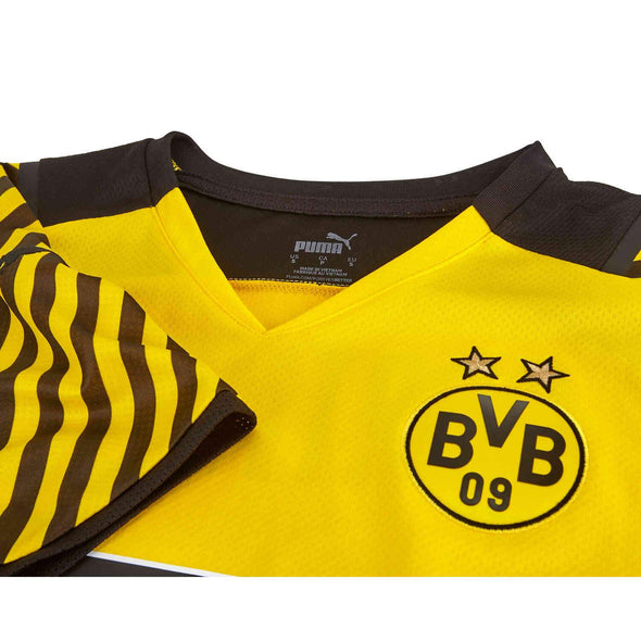 PUMA Haaland 2021-22 Borussia Dortmund REPLICA Home Jersey - YOUTH