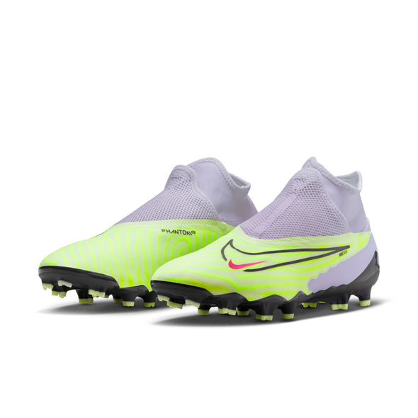 Nike Phantom GX Pro DF FG Firm Ground Soccer Cleats - BarelyVolt/Grey/Grape