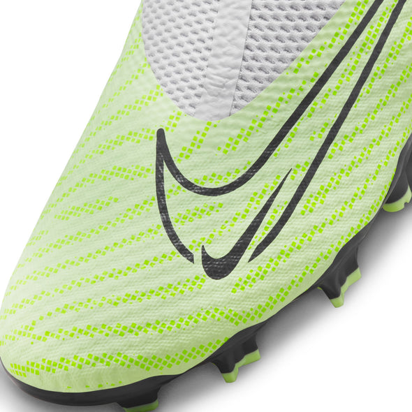 Nike Phantom GX Academy DF FG Firm Ground Soccer Cleats - BarelyVolt/Grey/Grape