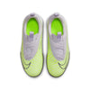 Nike Junior Phantom GX Academy TF Turf Soccer Cleats - Grey/Volt/Grape