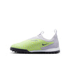 Nike Junior Phantom GX Academy TF Turf Soccer Cleats - Grey/Volt/Grape