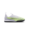 Nike Junior Phantom GX Academy TF Turf Soccer Cleats - Grey/Volt/Grape