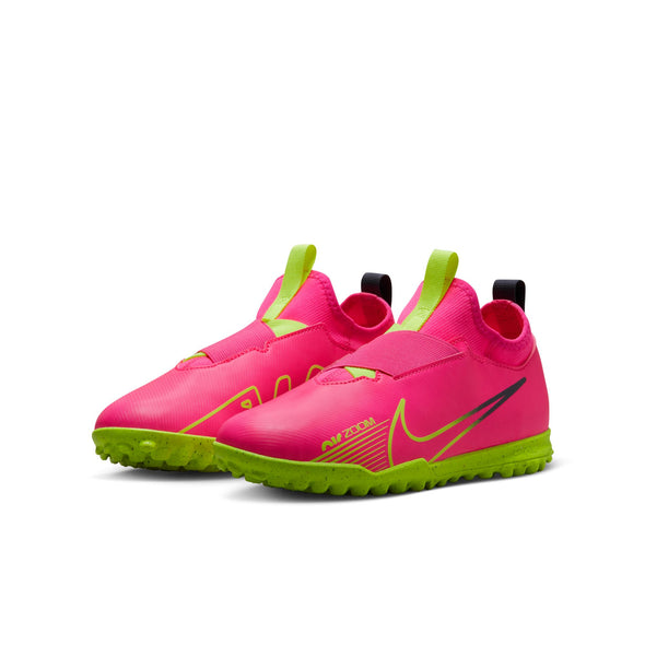 Nike Junior Zoom Mercurial Vapor 15 Academy TF Turf Soccer Shoes -PinkBlast/Volt