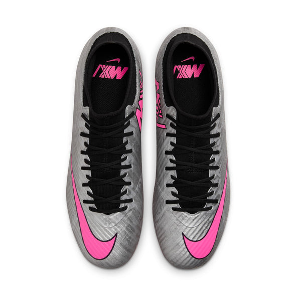 Nike Air Zoom Mercurial Superfly 9 Academy XXV FG/MG Soccer Cleat - MetallicSilver/HyperPink/Black/Volt