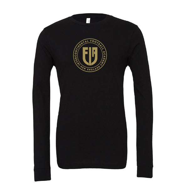 IFA U12, U15, U17 Program Crest Long Sleeve Triblend T-Shirt in Black - Youth/Adult