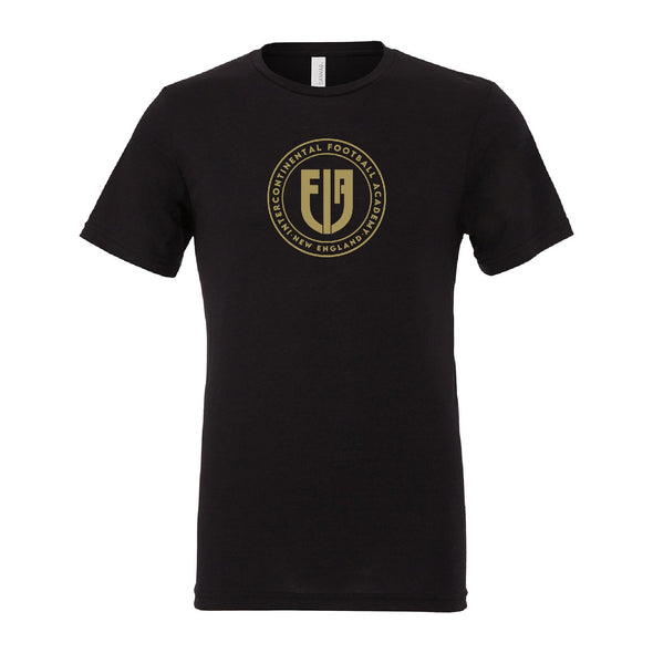 IFA U12, U15, U17 Program Crest Short Sleeve Triblend Black T-Shirt - Youth/Men's/Women's
