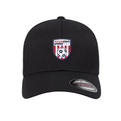 Soccer Stars United Los Angeles (Logo) Flexfit Wool Blend Fitted Cap Black