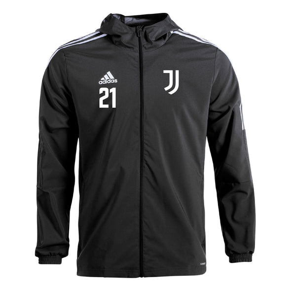 Juventus Boston Academy Adidas Black Tiro 21 Windbreaker