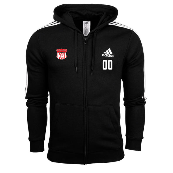 Boynton United Fan Store adidas Three Stripe Fleece Hoodie - Black