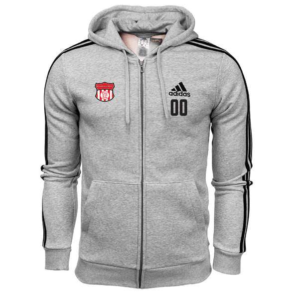 Boynton United Fan Store adidas Three Stripe Fleece Hoodie - Grey