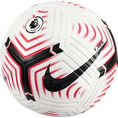 Nike 2020-21 Premier League Strike Soccer Ball - White/Laser Crimson/Black