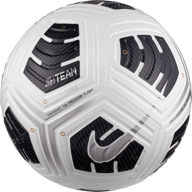 Nike NFHS Club Elite Team Soccer Ball - White/ Black / Metallic Silver