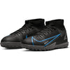 Nike Junior Mercurial Superfly 8 Academy TF Artificial Turf Soccer Shoe - Black/Black/IronGrey