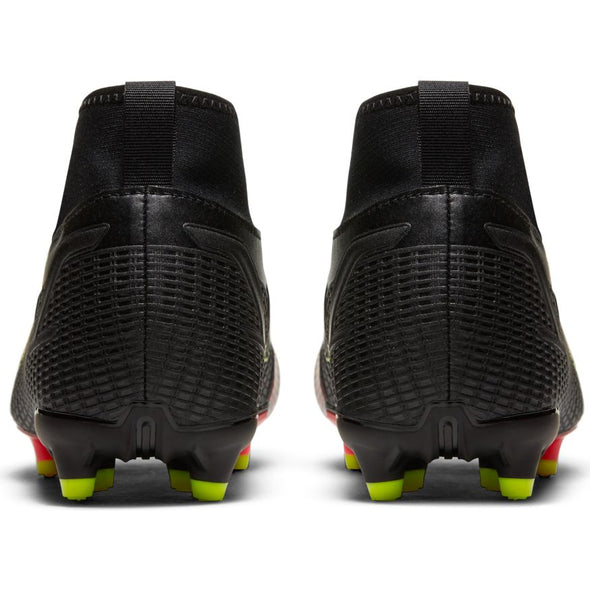 Nike JUNIOR Mercurial Superfly 8 Academy MG - Black/Cyber/Off Noir/Rage Green/Siren Red