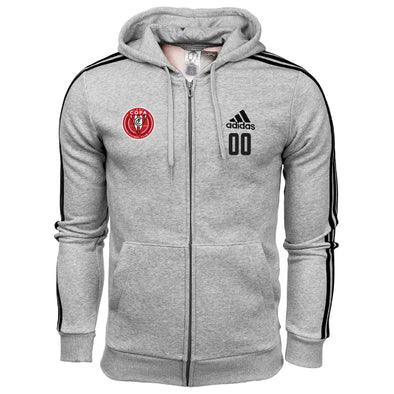 FC Copa Seniors Three Stripe Fleece Hoodie - Grey