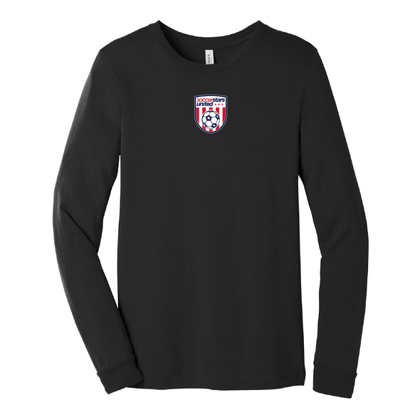 Soccer Stars United Miami Crest Long Sleeve Triblend T-Shirt in Black - Youth/Adult