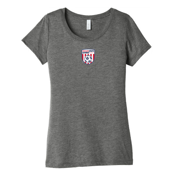 Soccer Stars United New York Crest Short Sleeve Triblend Grey T-Shirt - Youth/Men's/Women's